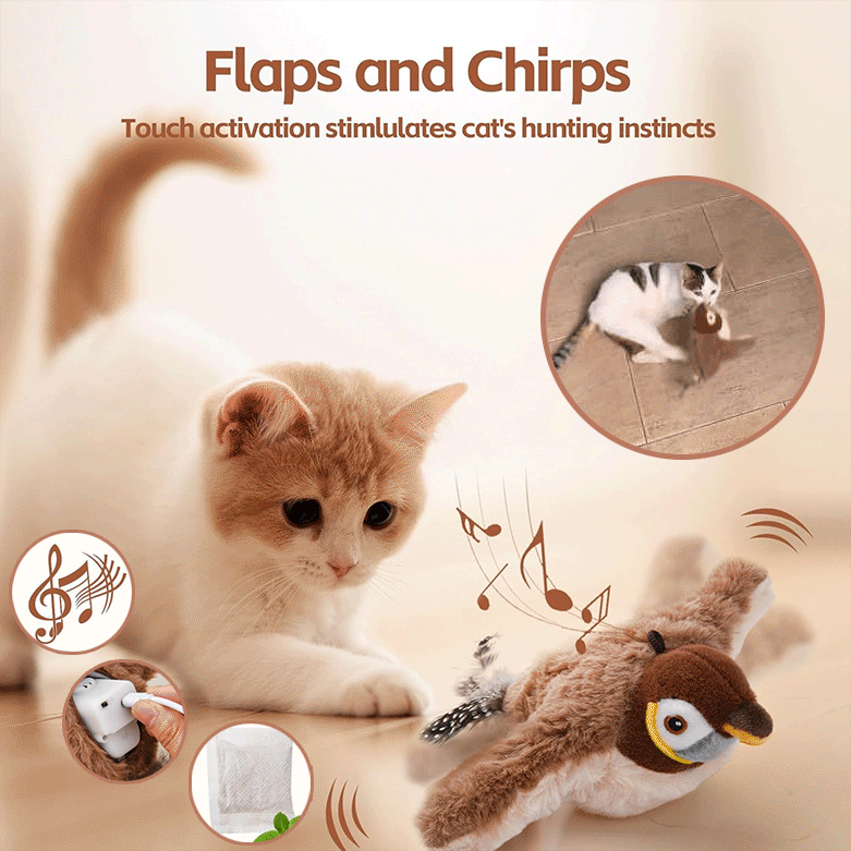 Chirp™ - Interactief Kattenspeeltje met tjilpende Vogels