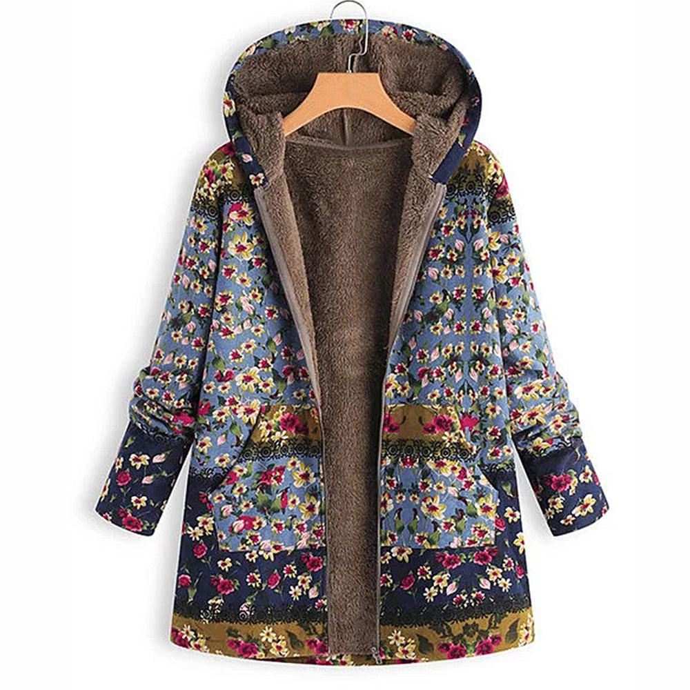 Annette™ - Fleecejack met bloemenprint