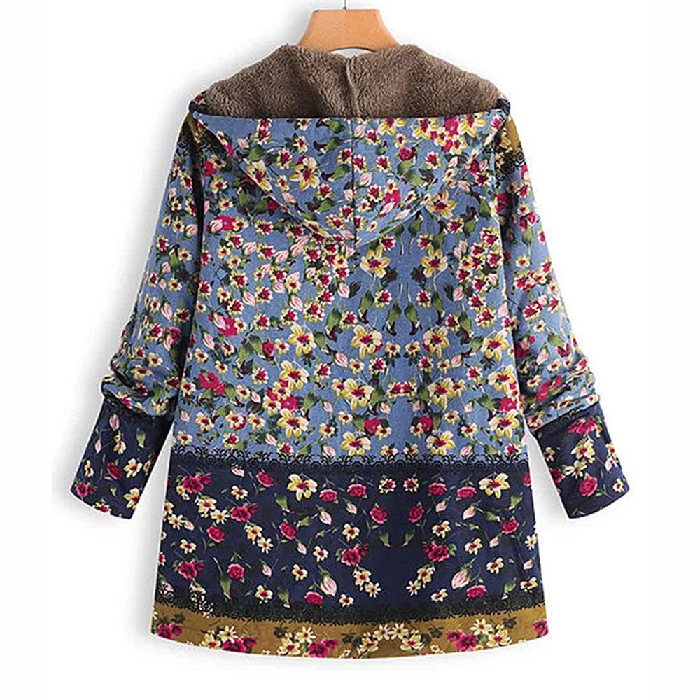 Annette™ - Fleecejack met bloemenprint