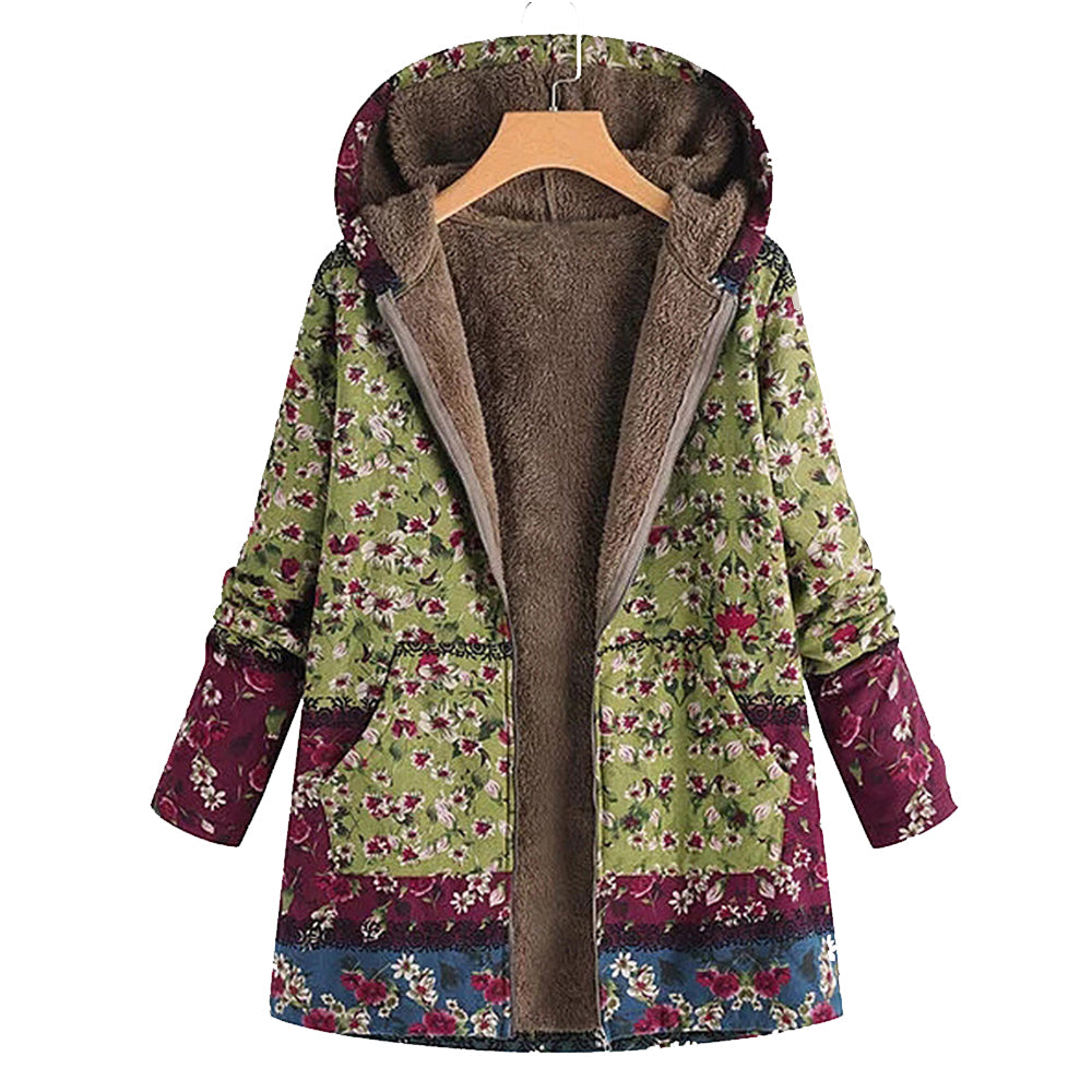 Annette™ - Fleecejack met bloemenprint