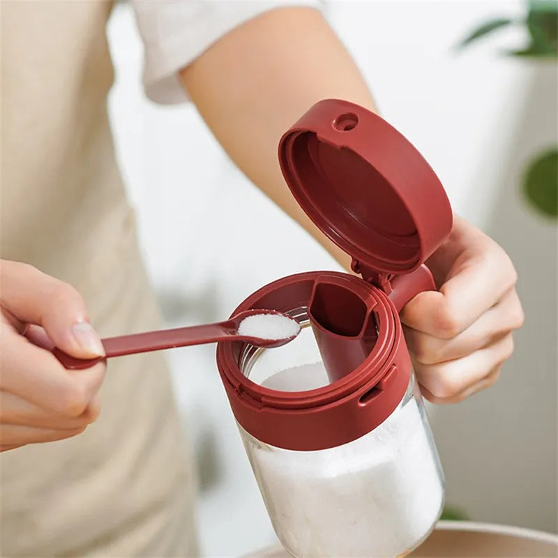 SpicePro™ – 2-in-1 glazen kruidenpotjes met lepel