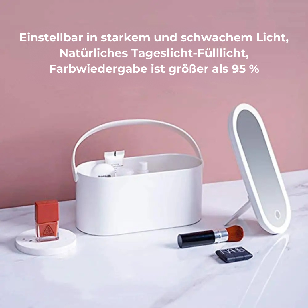 RadianceKit™ - Draagbare cosmetische opbergdoos met LED-lichtspiegel