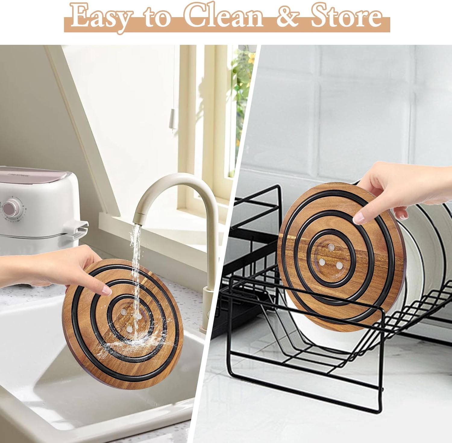 MagniWood™ - Magnetische houten onderzetters