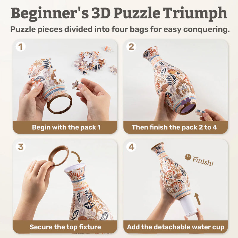 Vasify™ - Transformeer je ruimte met de ultieme 3D-puzzelvaas!
