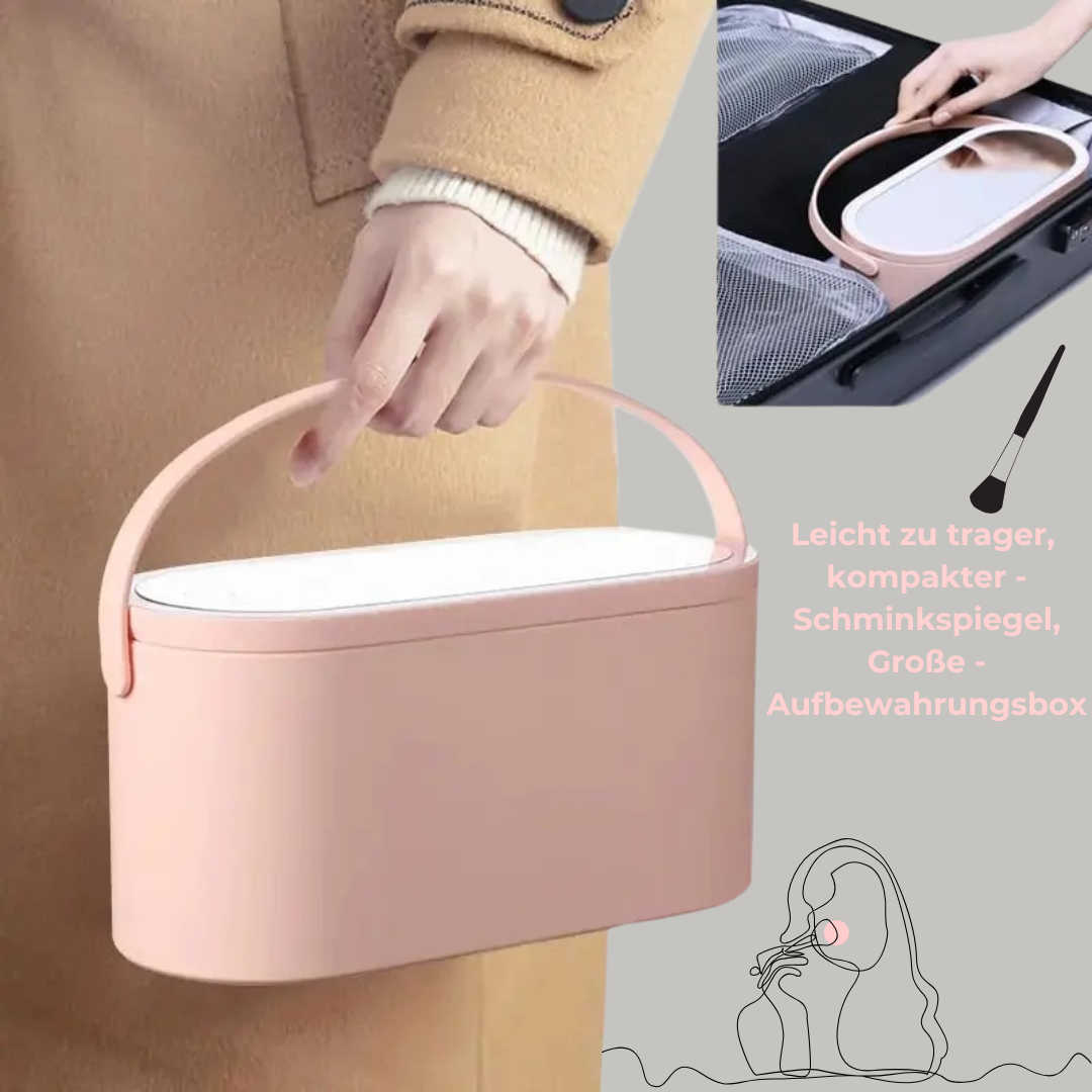 RadianceKit™ - Draagbare cosmetische opbergdoos met LED-lichtspiegel