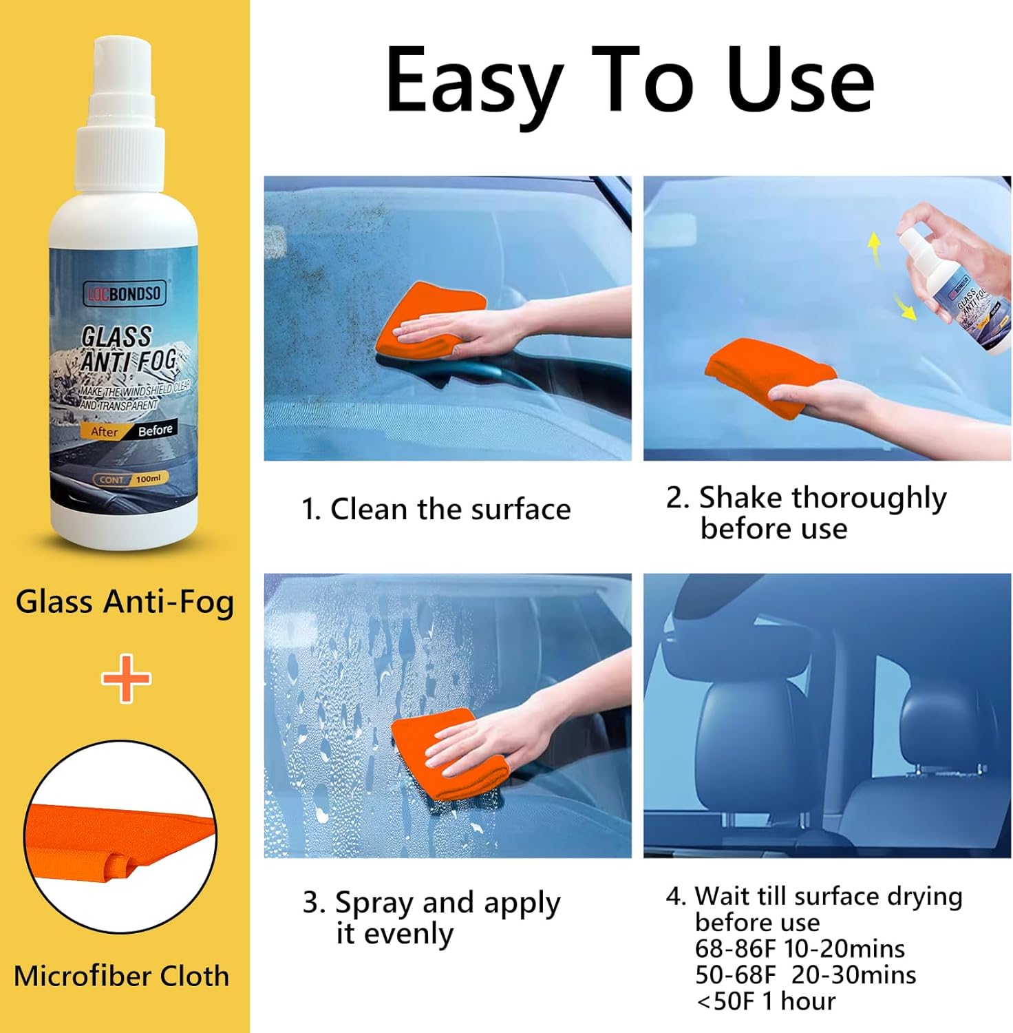 ClearView™ – Multifunctioneel Antivog spray voor brillen, autoventilaties, zwembrillen