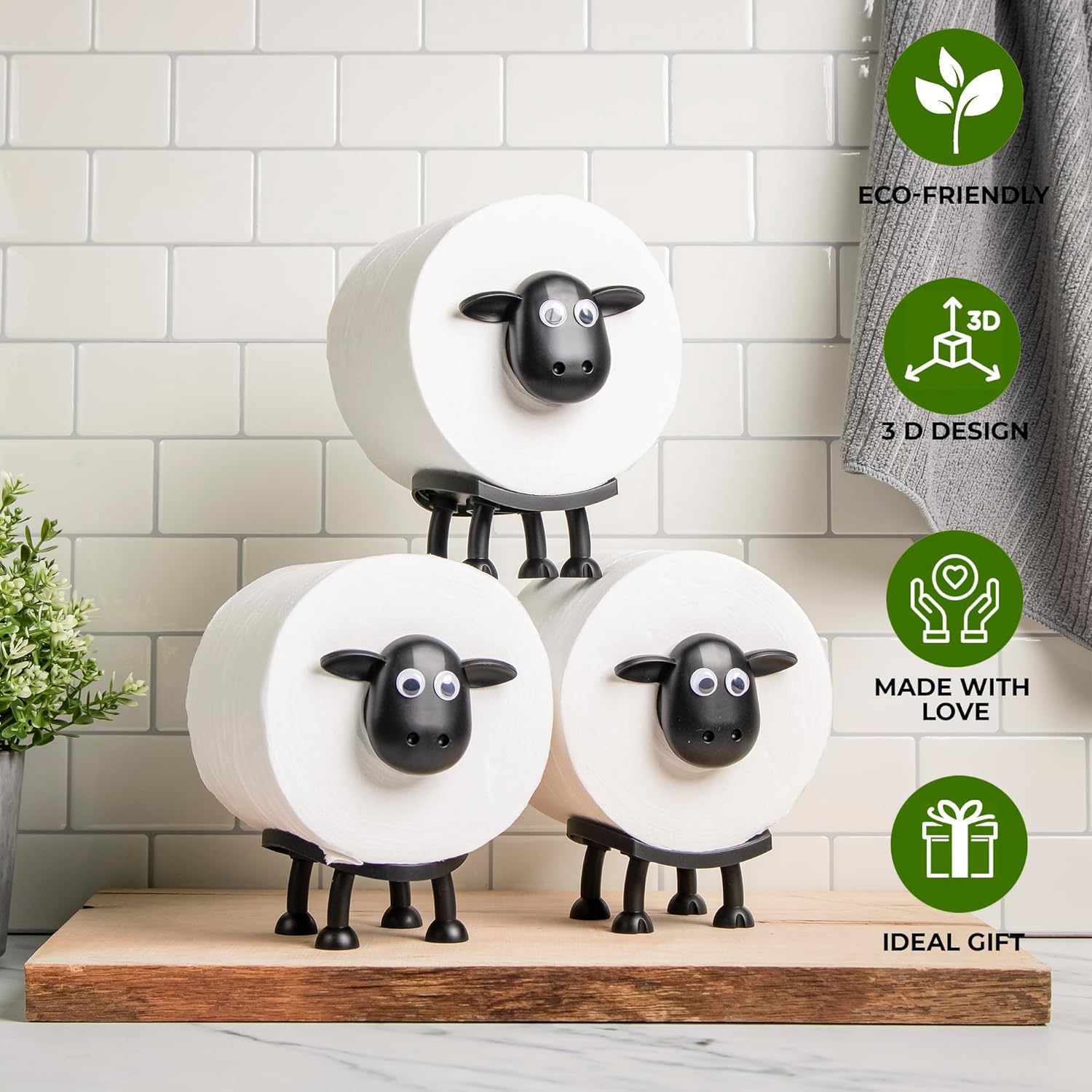 1+1 GRATIS | Baahluxe™ Toiletrolhouder voor Schapen!