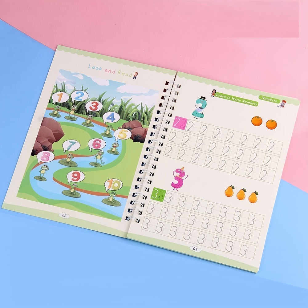 MagicBook™ - Snelle Vooruitgang in Handschrift en Wiskunde!