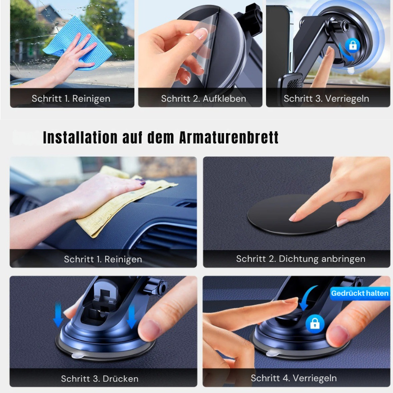 TwistGrip™ - Sterke zuignap telefoonhouder