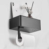 Rolluxe™ – 2-in-1 toiletrolhouder met plank en opbergdoos