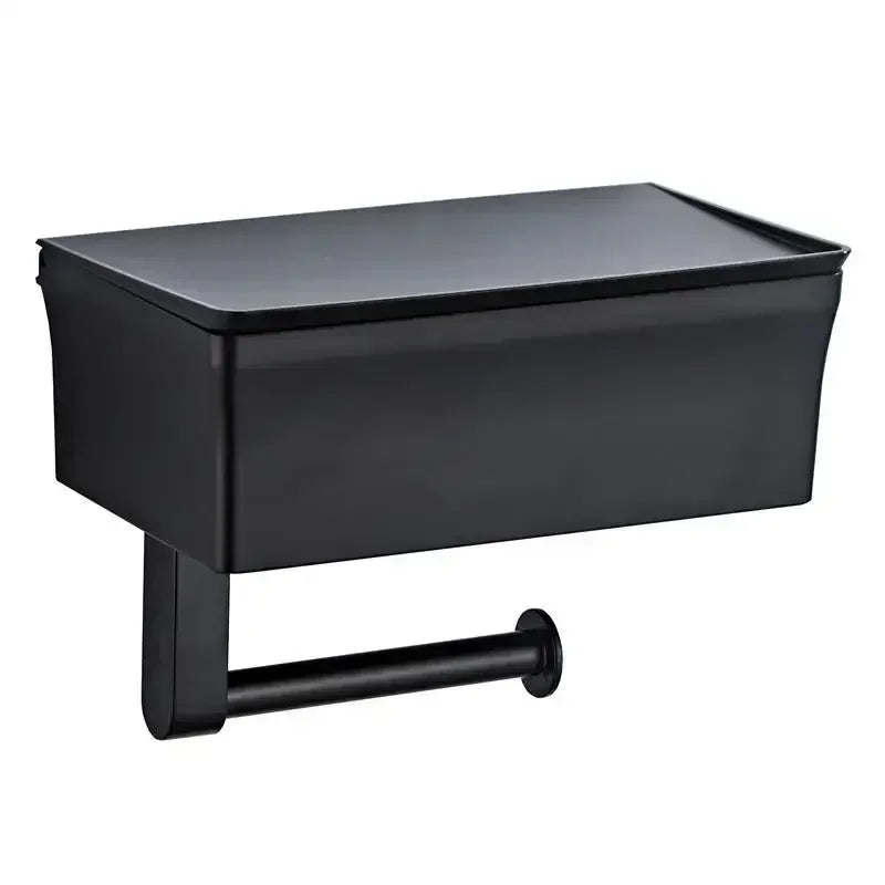 Rolluxe™ – 2-in-1 toiletrolhouder met plank en opbergdoos